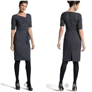 White House black market asymmetrical tweed dress